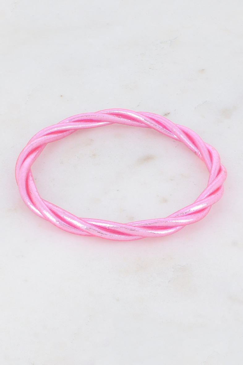 Grossista Bohm - Bracciale buddista rosa pallido intrecciato