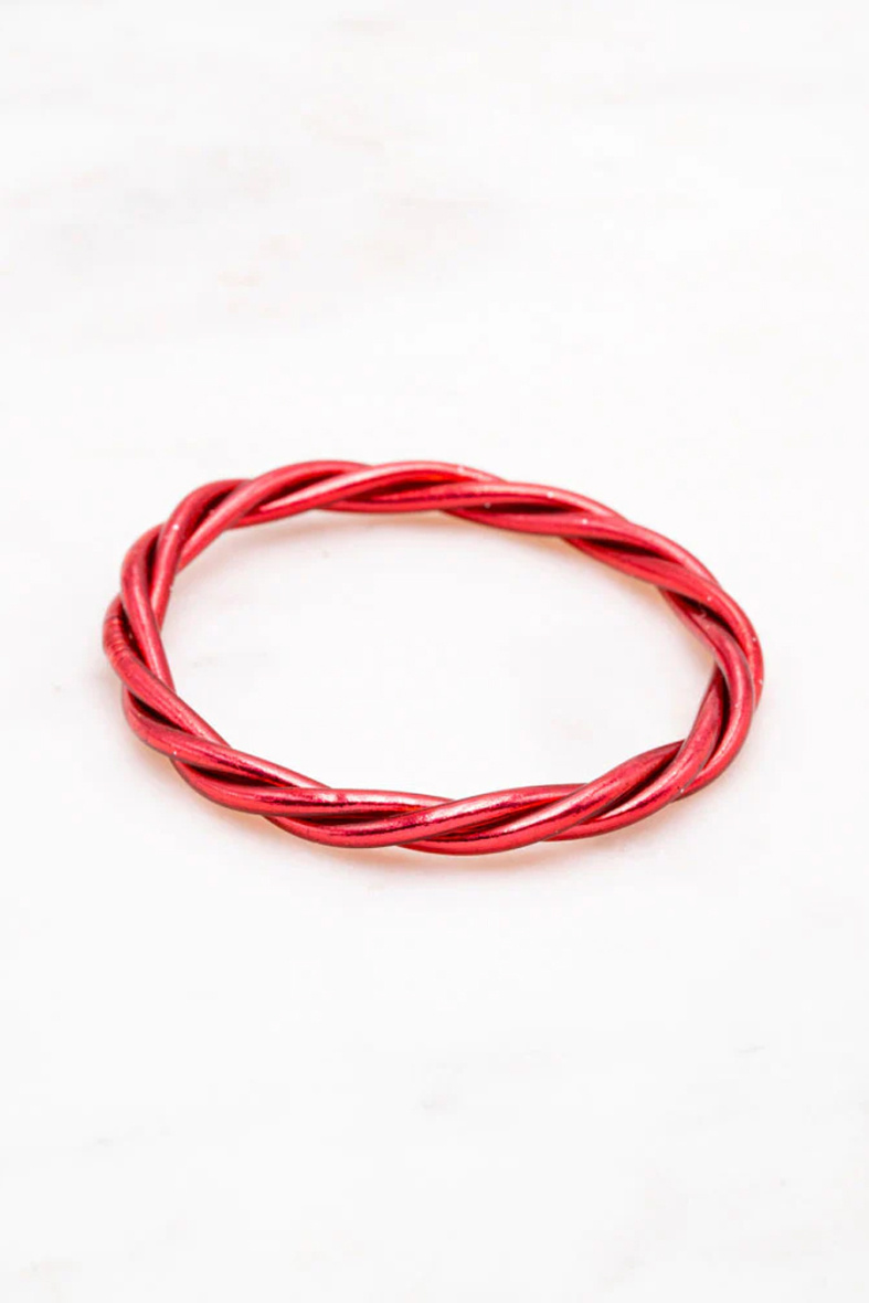 Grossista Bohm - Bracciale buddista rosso scuro e intrecciato