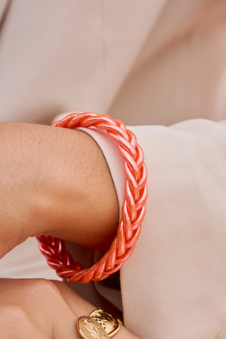 Grossista Bohm - Bracciale buddista intrecciato con corallo