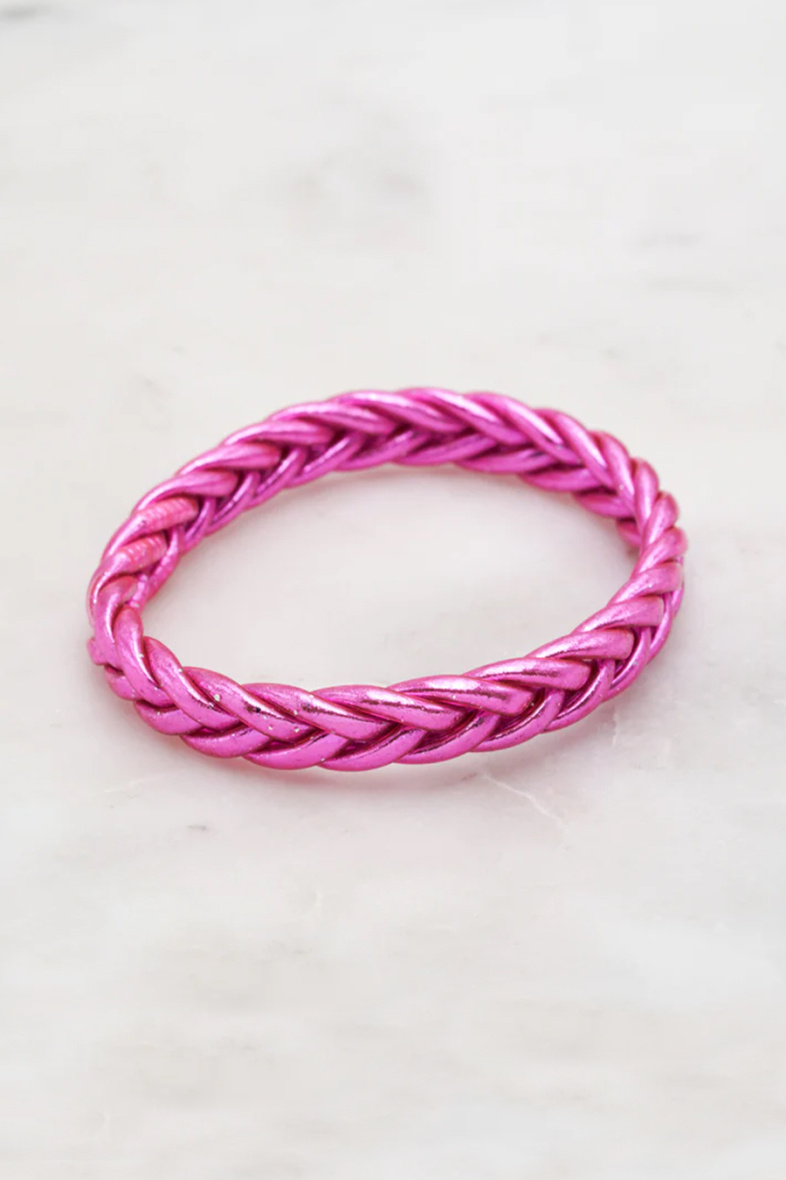 Grossista Bohm - Bracciale buddista intrecciato fucsia