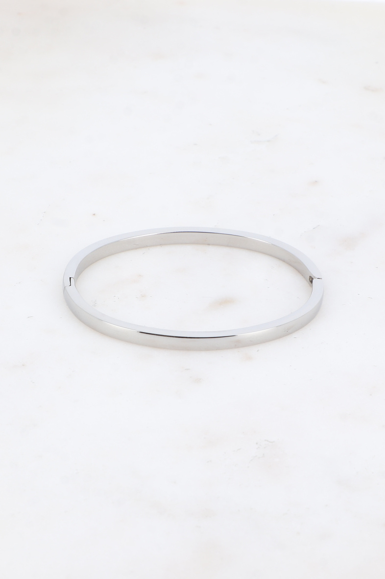 Mayorista Bohm - Brazalete de acero inoxidable - aro rectangular 4 mm15,5