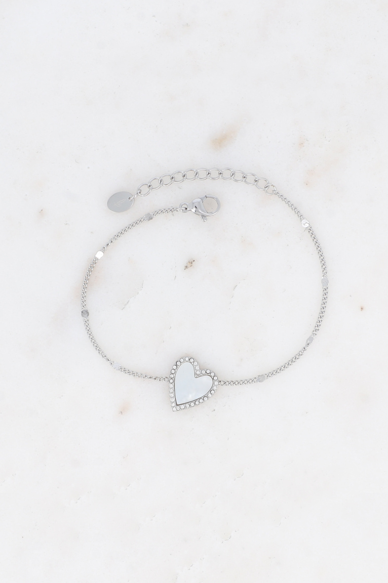Mayorista Bohm - Collar - corazón esmaltado adornado con óxidos de circonio