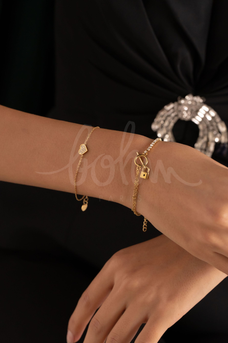 Großhändler Bohm - Carla-Armband – kleiner Herzanhänger mit Zirkonoxiden