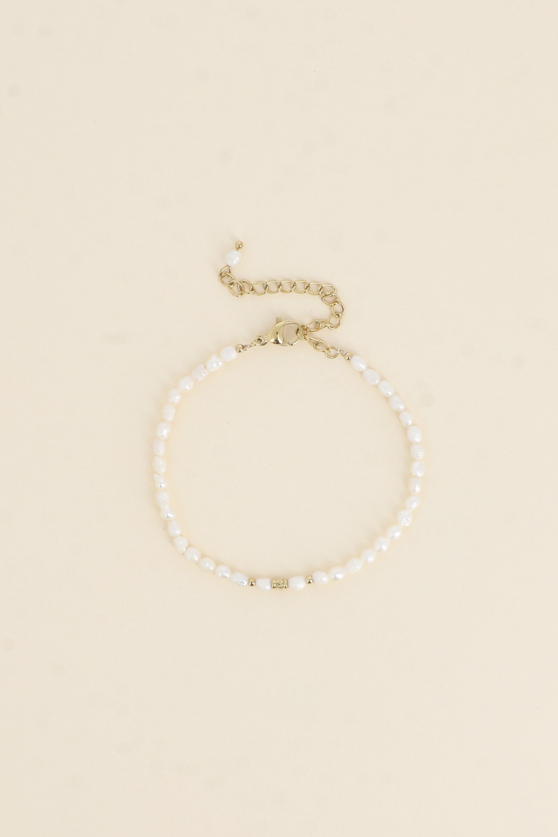 Grossista Bohm - Bracciale con cordoncino - perle d'acqua dolce da 3 mm