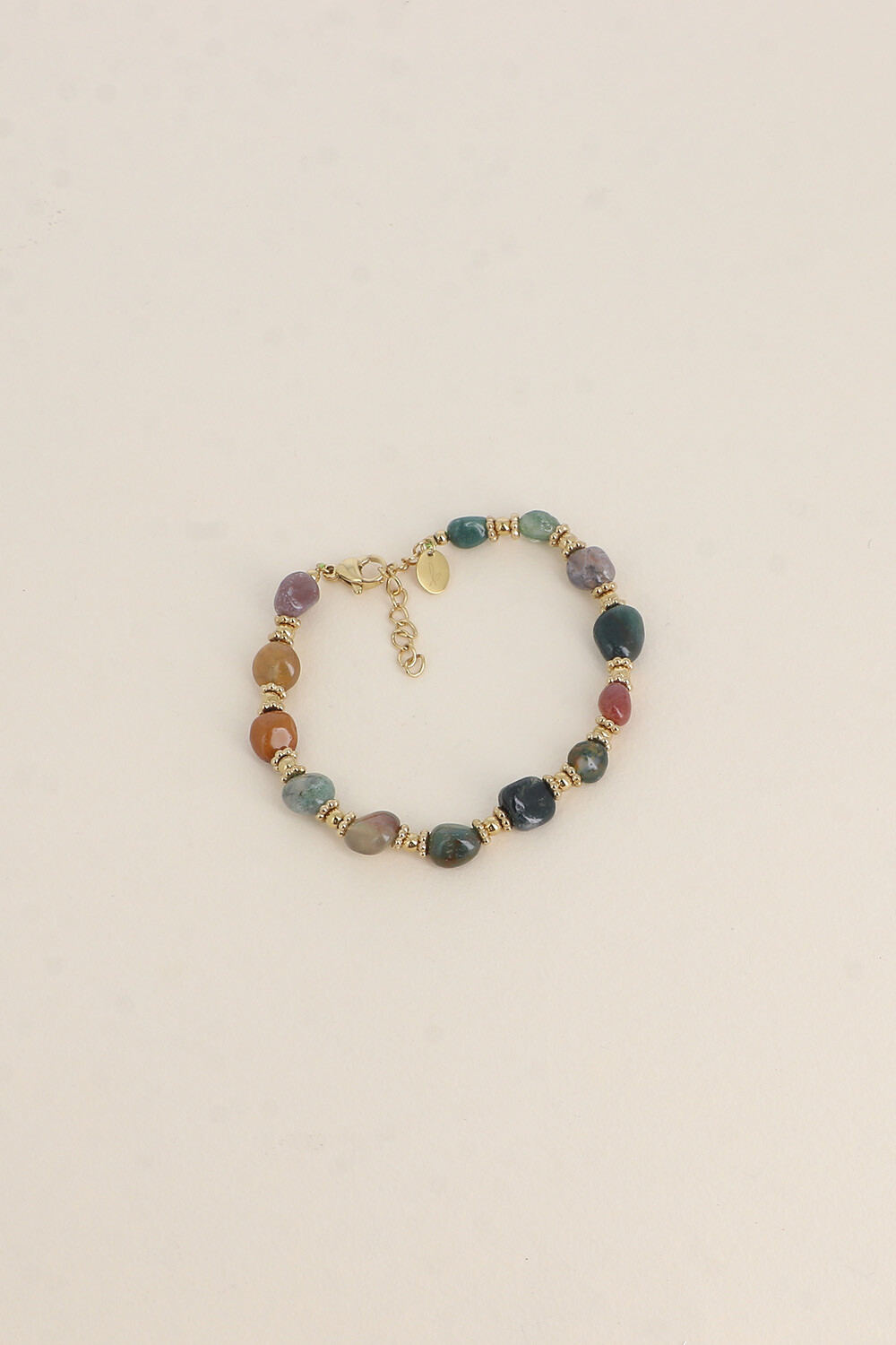Grossista Bohm - Bracciale su cavo - perle in acciaio e pietre naturali