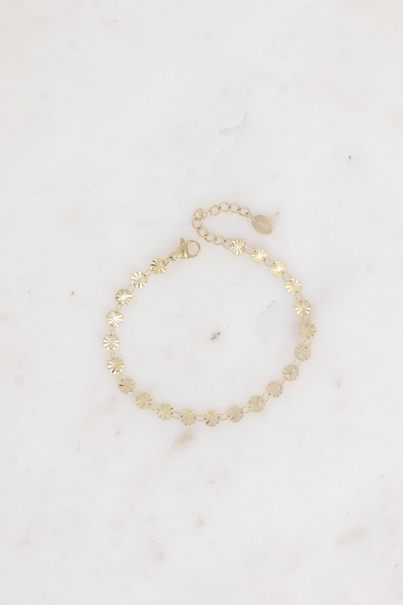 Grossista Bohm - Bracciale - maglie rotonde martellate a forma di stella e anelli ovali