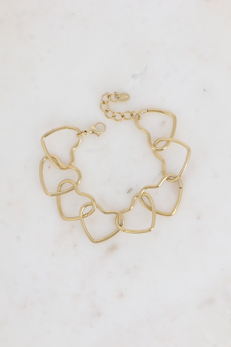 Grossista Bohm - Bracciale - maglie a cuore traforate