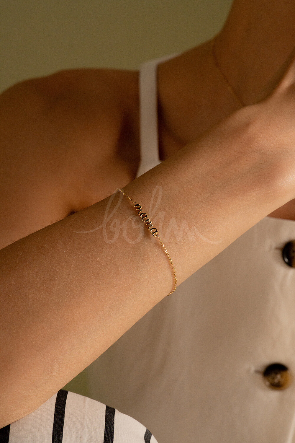 Großhändler Bohm - Armband – „Mama“-Botschaft aus Edelstahl