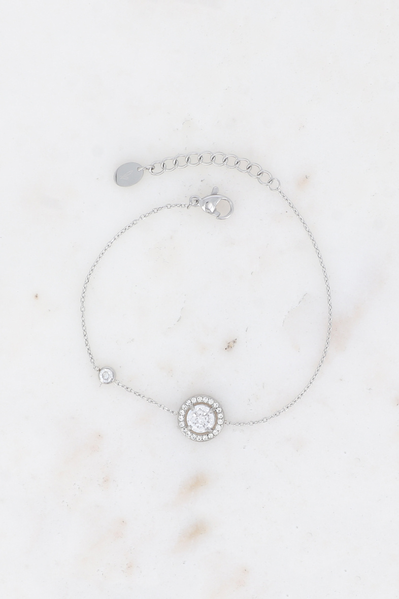 Großhändler Bohm - Armband – runder Kristall und Zirkoniumoxide