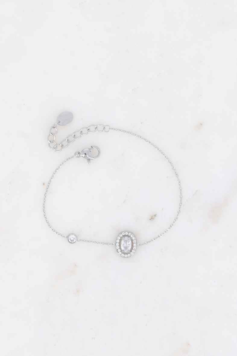 Grossiste Bohm - Bracelet - cristal ovale et oxydes de zirconium