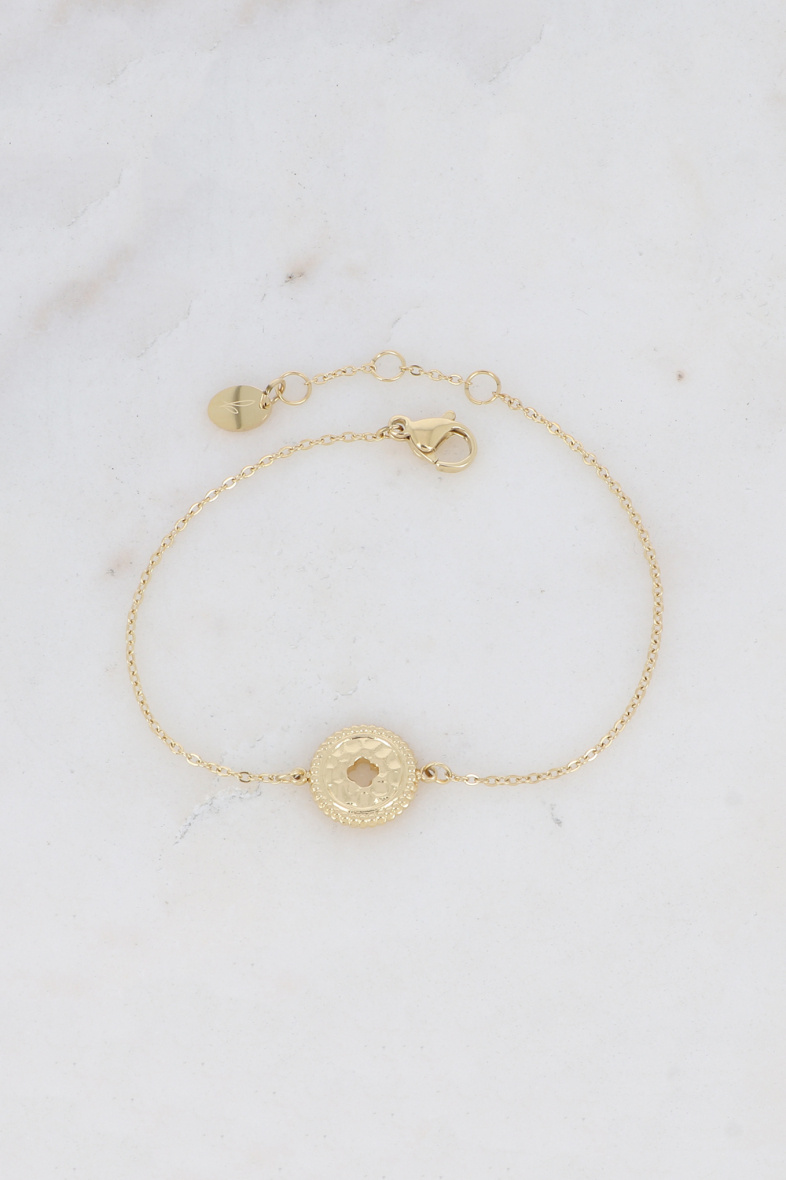Wholesaler Bohm - Bracelet - hammered pendant with openwork clover