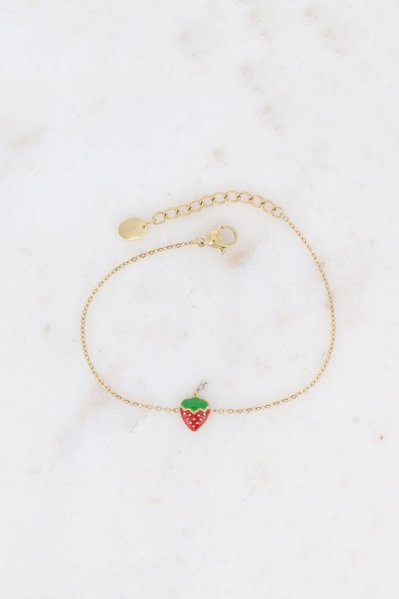 Grossiste Bohm - Bracelet - fraise émaillée