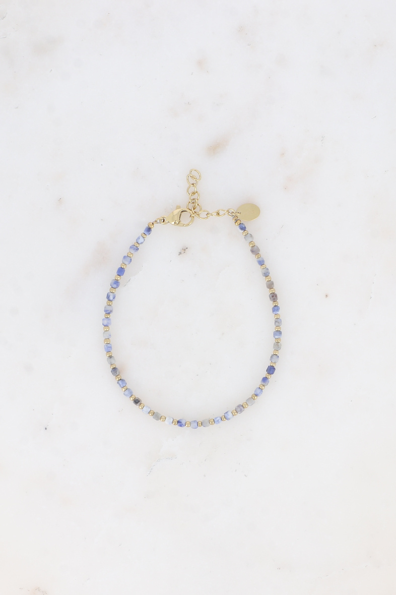 Grossista Bohm - Bracciale su cavo - pietre naturali cubiche