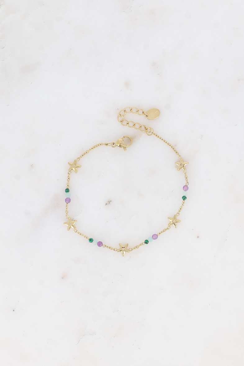Großhändler Bohm - Armband – Sternenquasten und Natursteine