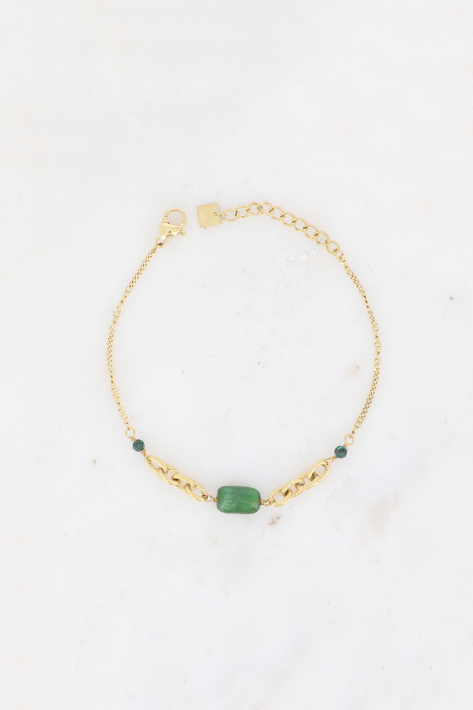 Grossista Bohm - Bracciale - maglia rigata e pietre naturali