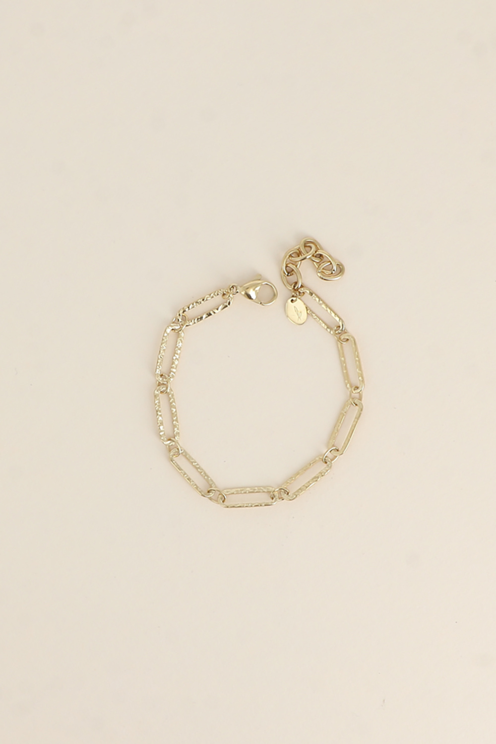 Mayorista Bohm - Pulsera - cadena de eslabones ovalados texturizados