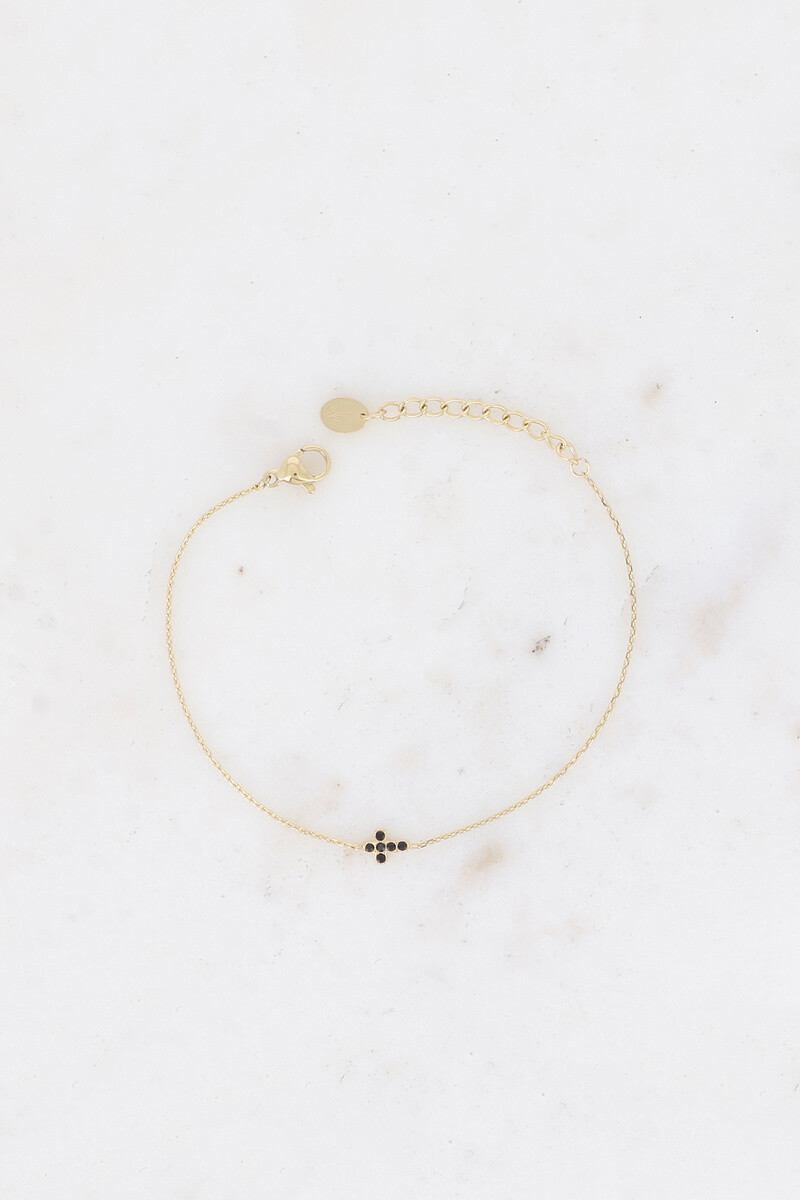 Grossiste Bohm - Bracelet - mini croix avec oxydes de zirconium
