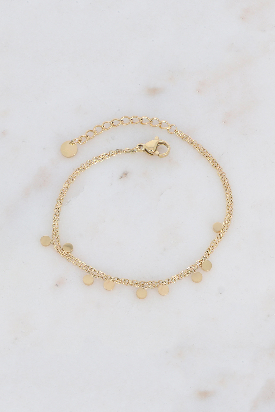 Wholesaler Bohm - Bracelet - 2 rows, round discs