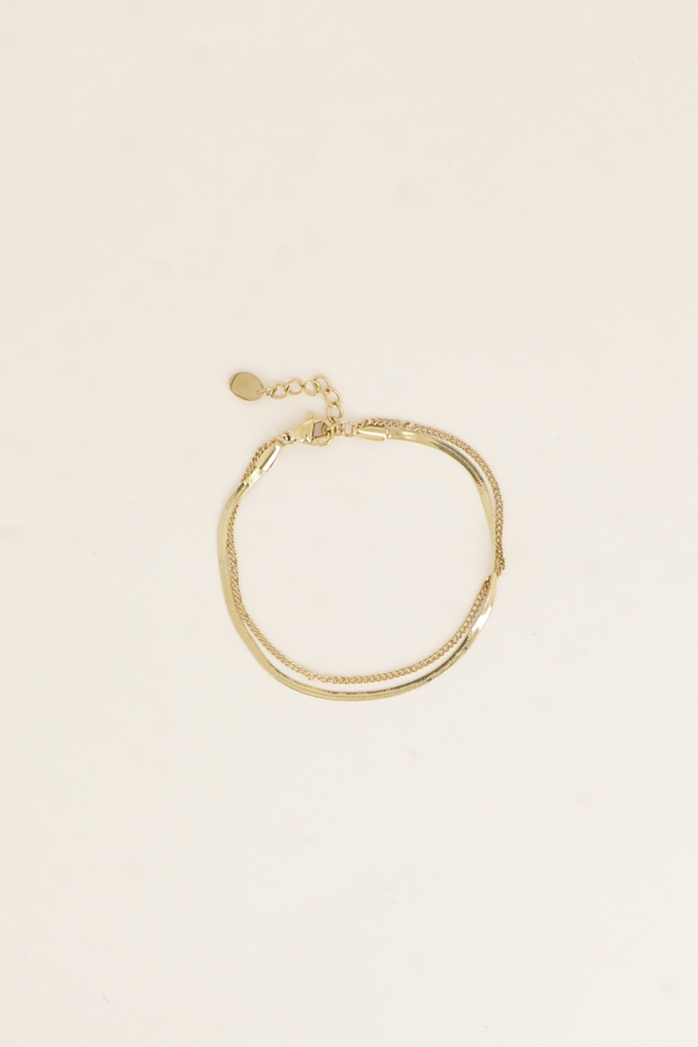 Wholesaler Bohm - Bracelet - 2 layers, mirror and delicate chain