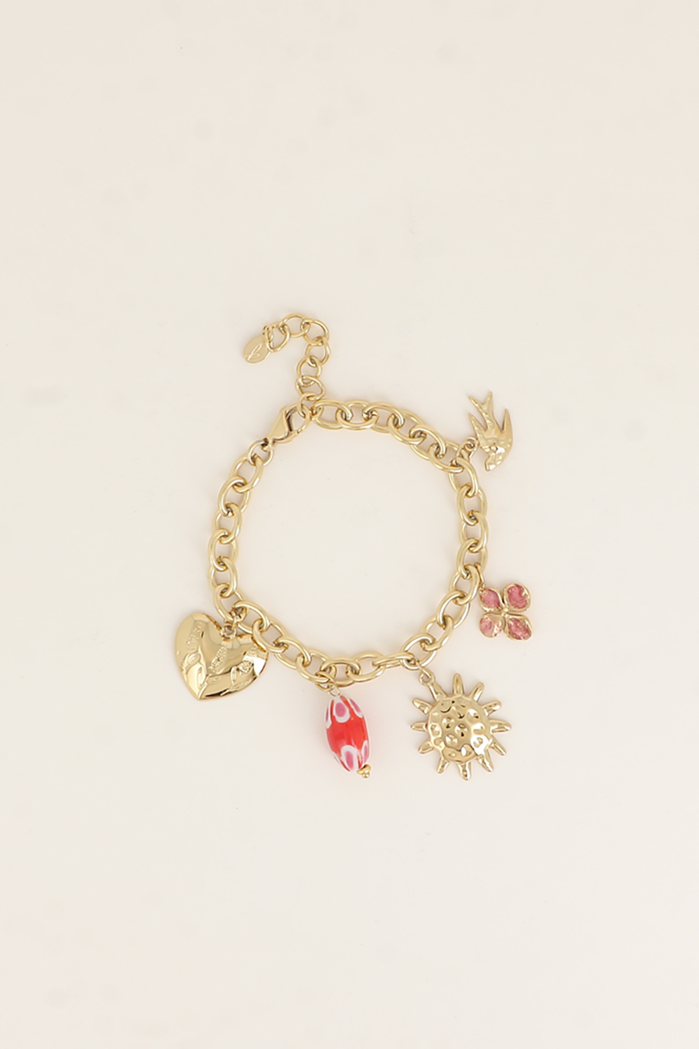 Mayorista Bohm - Pulsera - sol, trébol, corazón, pájaro, flor, cerámica esmaltada, resina
