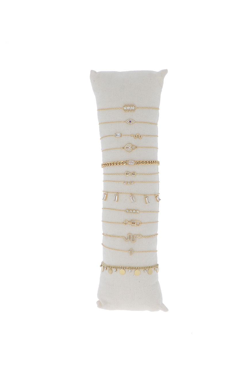 Wholesaler Bohm - Set of 13 bracelets - white gold - display stand included