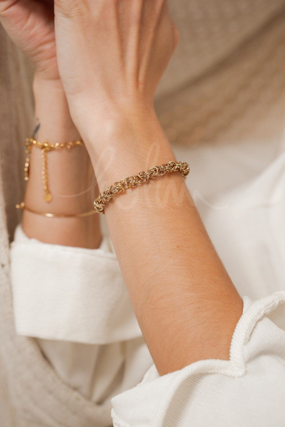 Grossiste Bohm - Bracelet Murcci - maille aux anneaux entrelacés