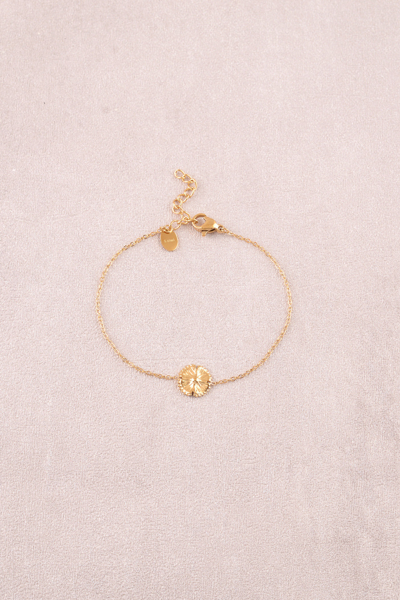 Mayorista Bohm - Pulsera - colgante de flor texturizada