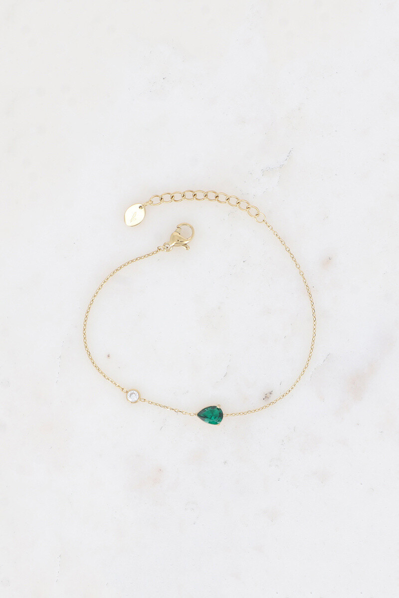 Grossiste Bohm - Bracelet - cristal goutte et oxyde de zirconium