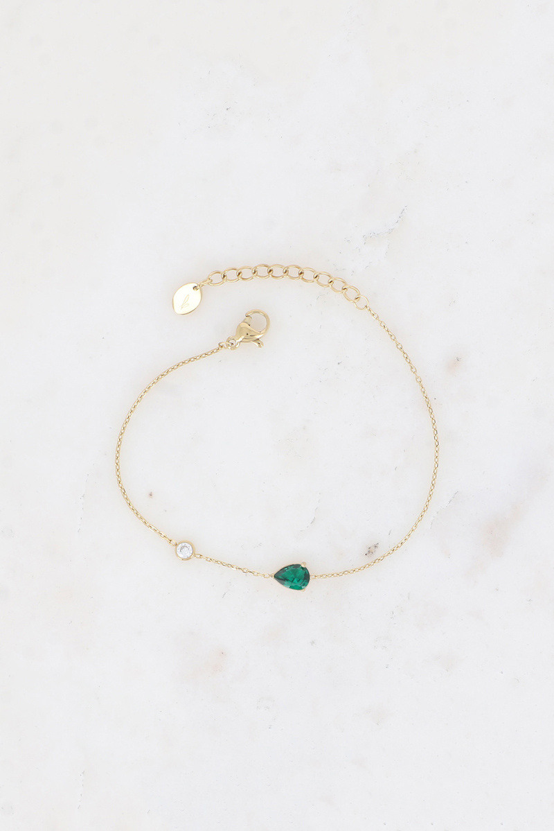 Mayorista Bohm - Pulsera: gota de circonio y cristal de óxido