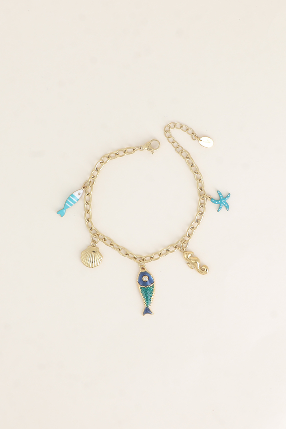 Großhändler Bohm - Armband - Seestern, Seepferdchen, Fische, Muschel, Emaille