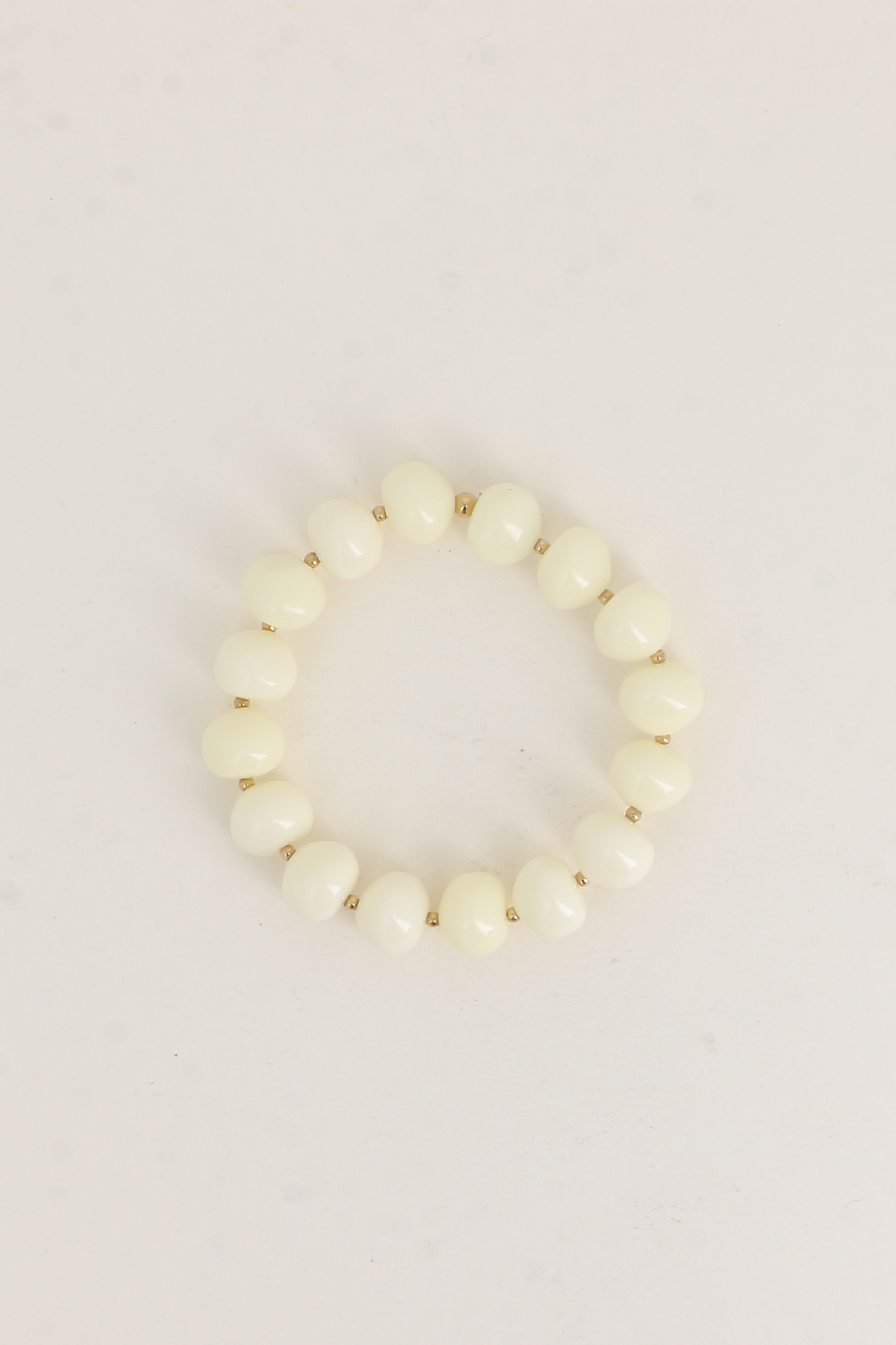 Großhändler Bohm - Elastisches Armband - ovale Perlen und Edelstahl