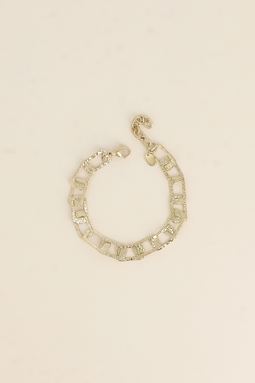 Wholesaler Bohm - Bracelet - textured rectangular link chain