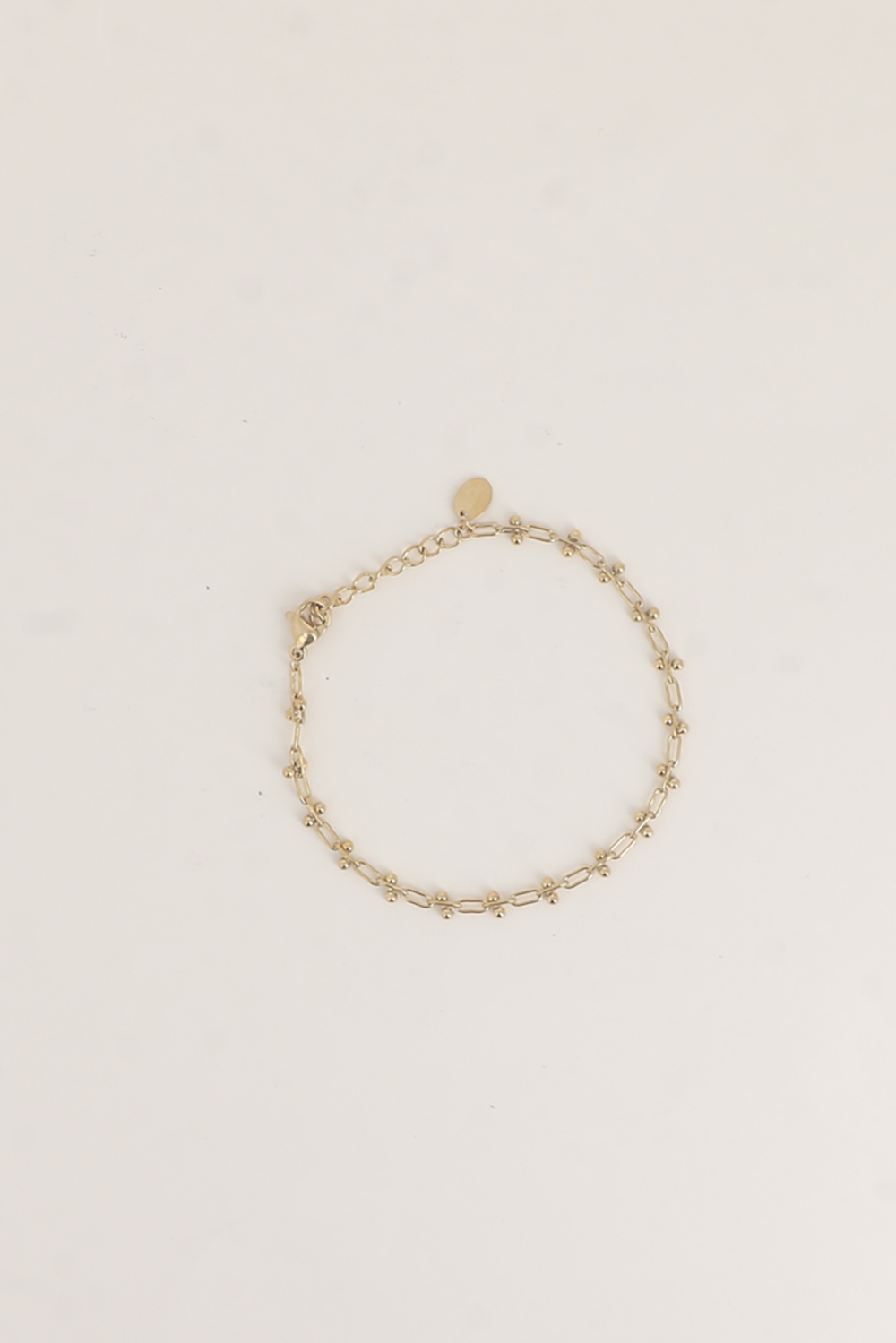 Grossiste Bohm - Bracelet - maille alternée ovale et 2 boules