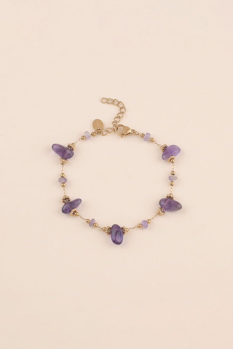 Großhändler Bohm - Armband - Kette mit Kugeln und Natursteinen