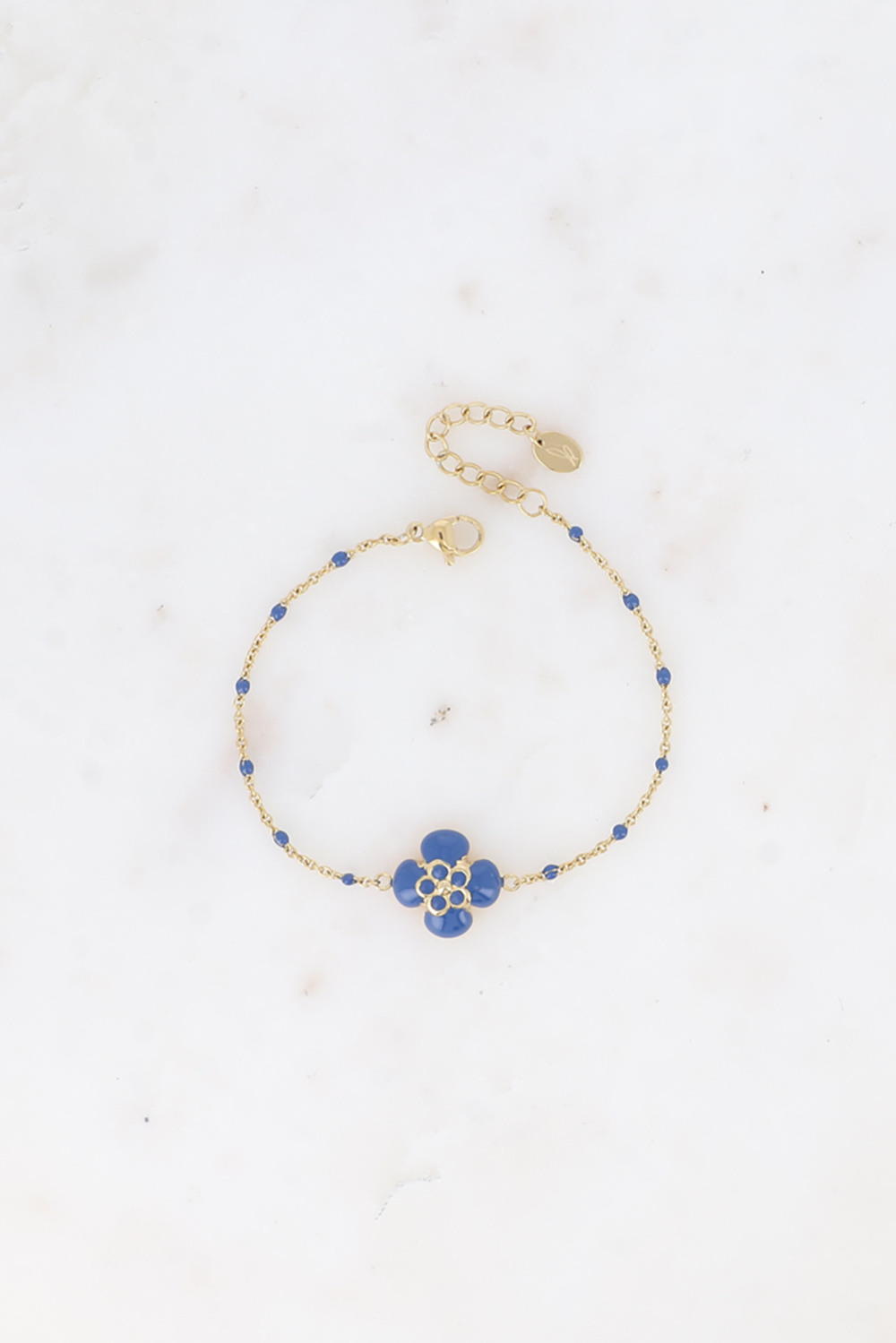 Mayorista Bohm - Pulsera - cadena con esmalte, flor esmaltada