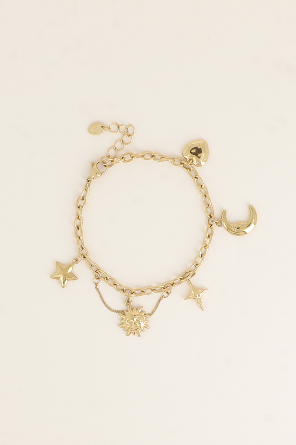 Grossiste Bohm - Bracelet - coeur, croissant de lune, étoiles, soleil