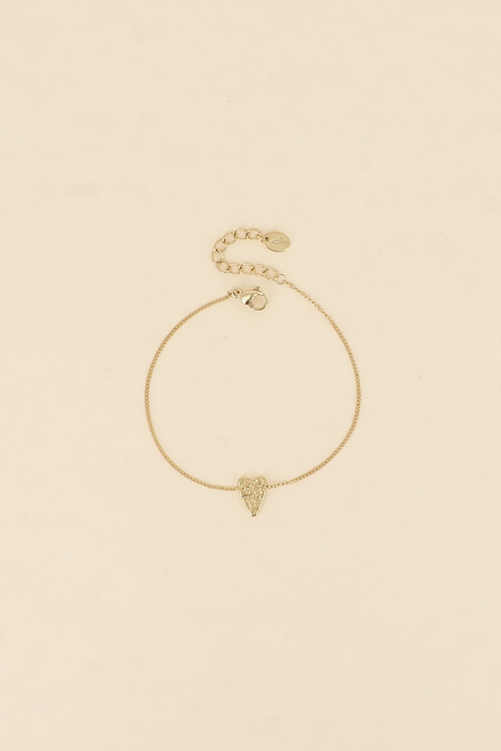 Wholesaler Bohm - Bracelet - textured heart and curb chain