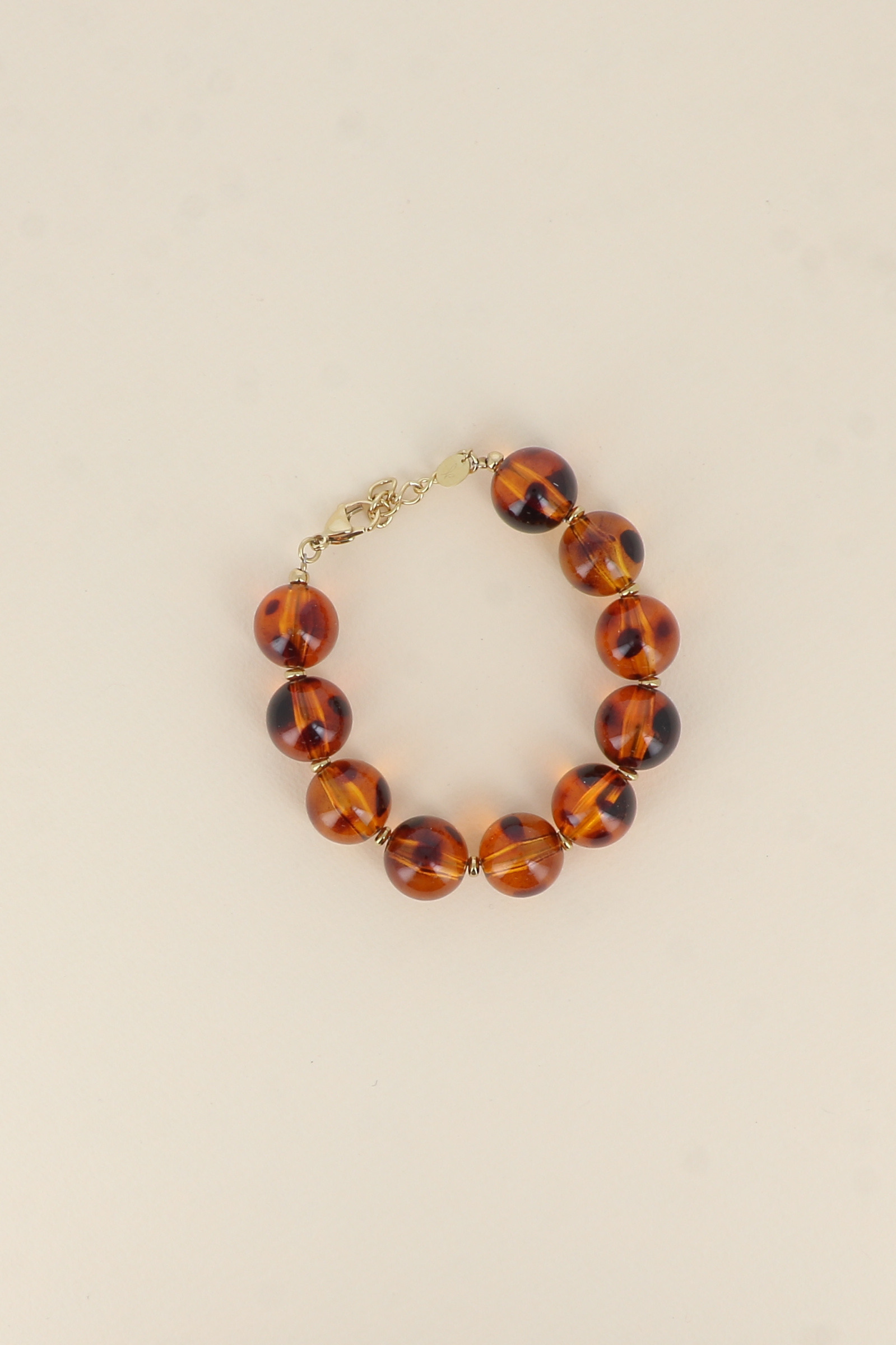 Mayorista Bohm - Pulsera de cable - esferas de cuentas de resina leopardo