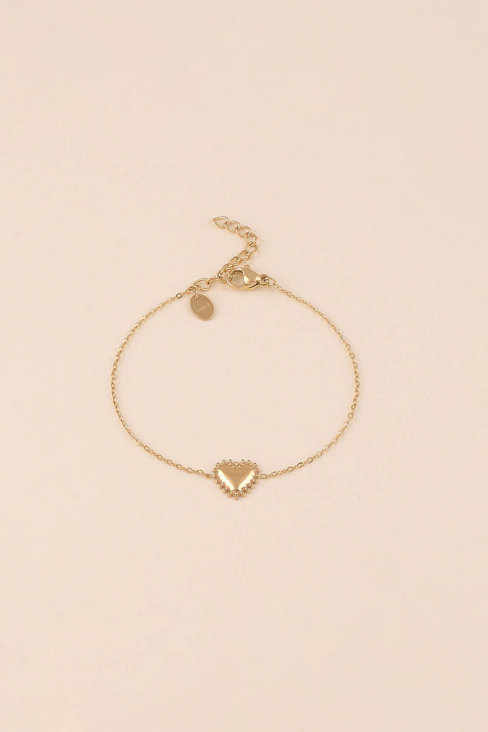 Großhändler Bohm - Armband - Herz mit Milgrain-Rändern