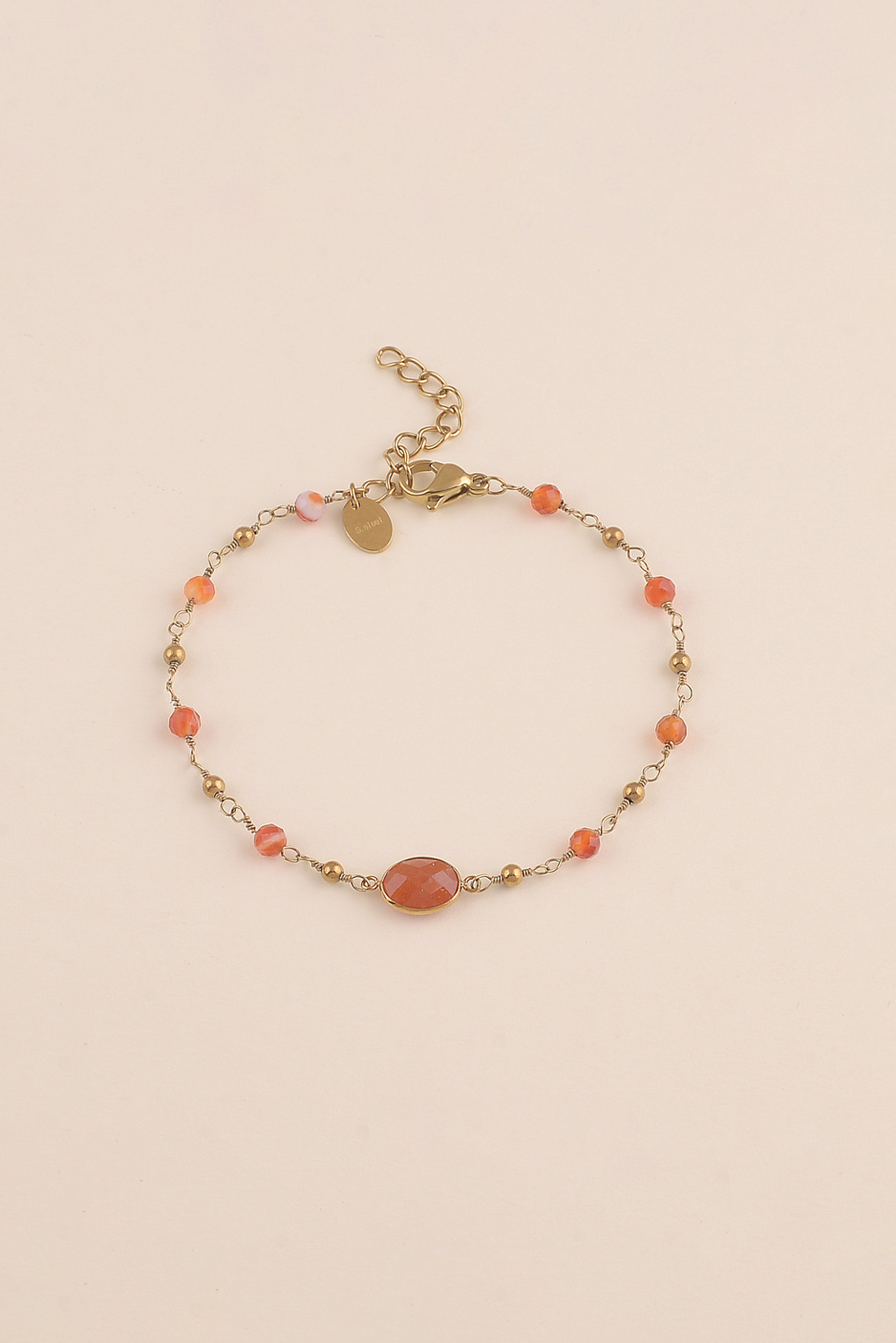 Grossiste Bohm - Bracelet - pierre ovale et pierres naturelles
