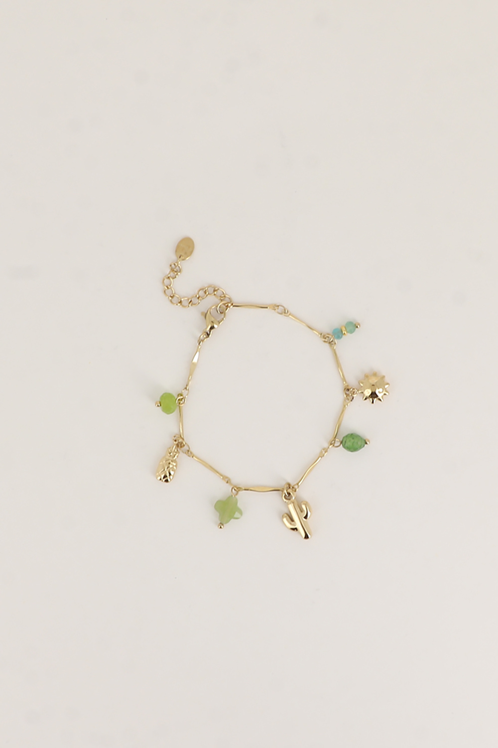 Mayorista Bohm - Pulsera - piedras naturales, piña, trébol, cactus, sol