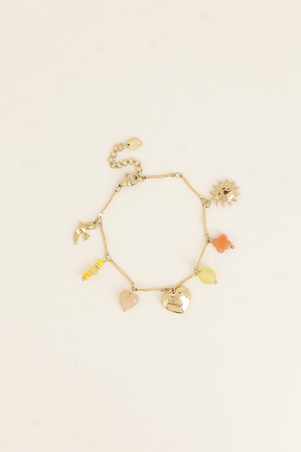 Wholesaler Bohm - Bracelet - natural stones, bird, heart, sun, clover