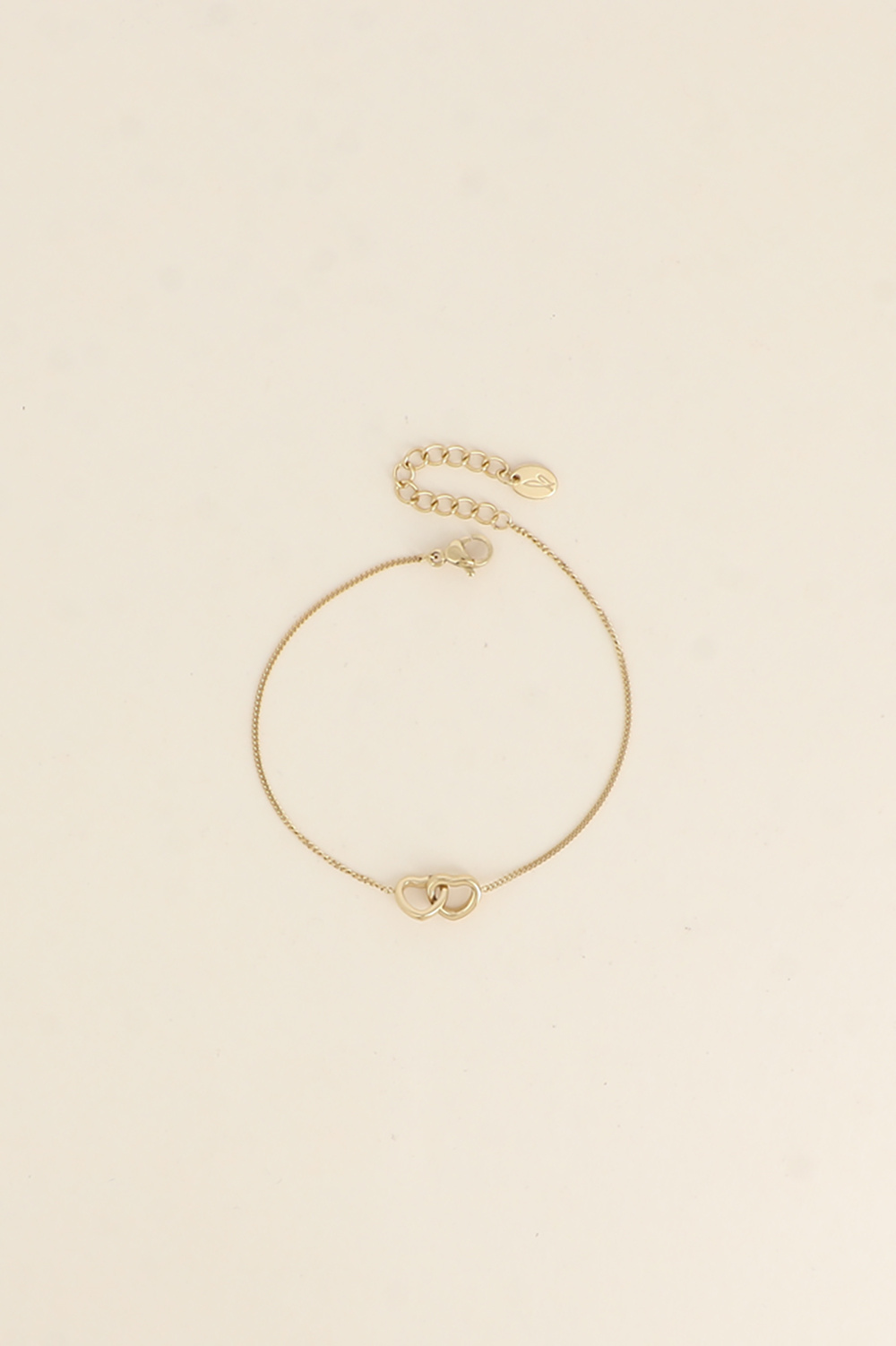 Mayorista Bohm - Pulsera - corazones entrelazados, cadena de eslabones