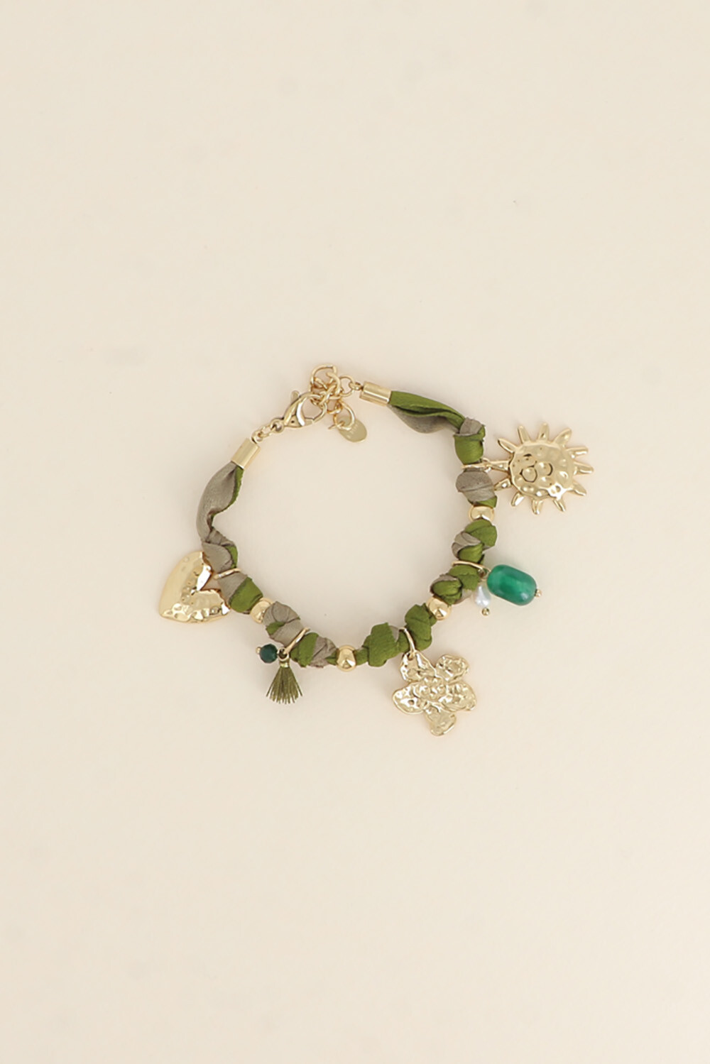 Wholesaler Bohm - Bracelet - heart, flower, sun, tassel, bead and freshwater pearl