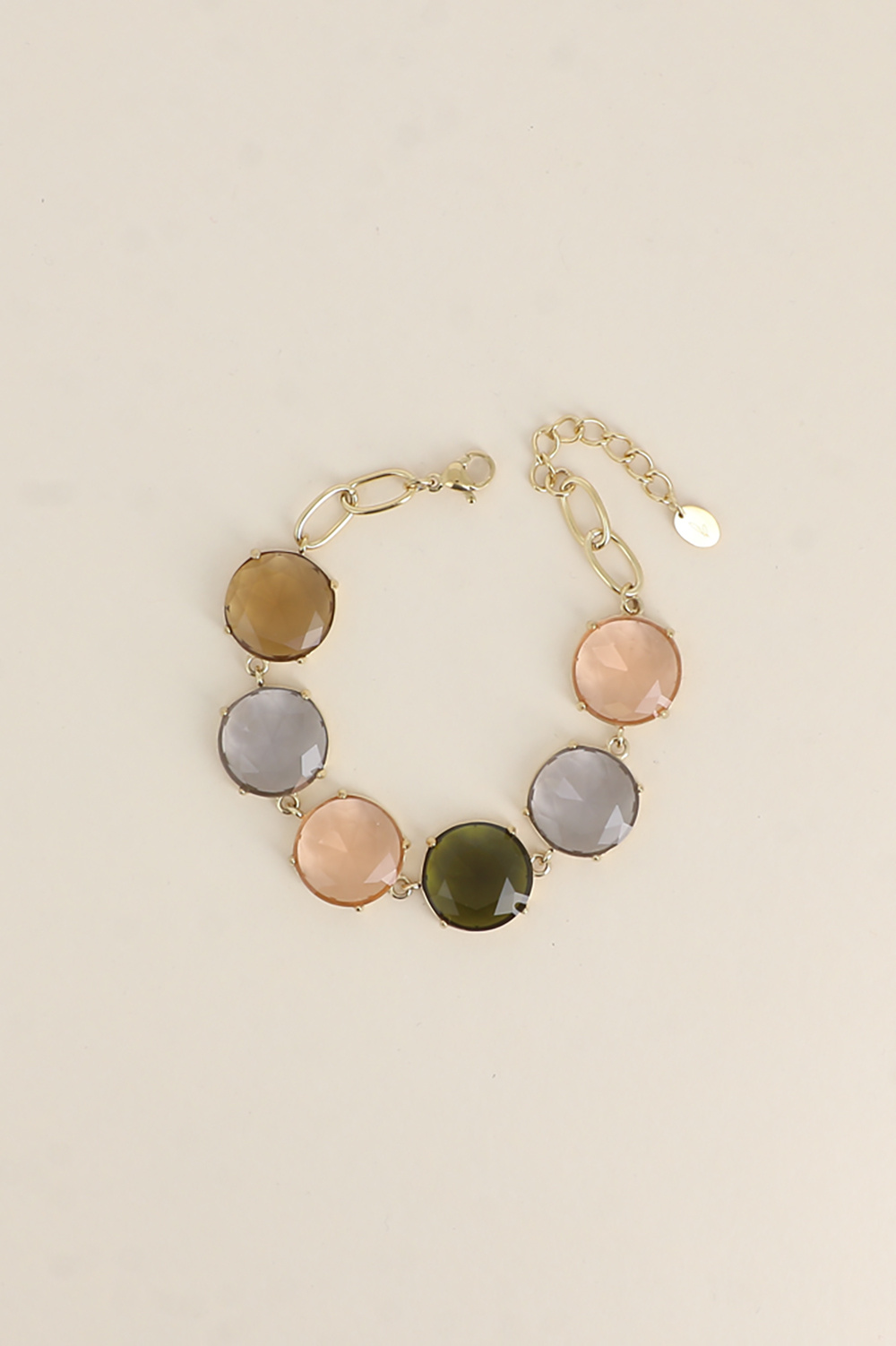 Wholesaler Bohm - Bracelet - 6 flat round crystals