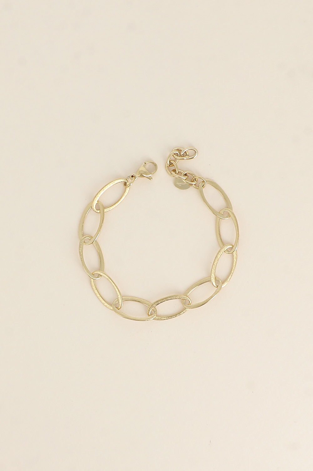 Mayorista Bohm - Pulsera - cadena de eslabones ovalados con acabado mate cepillado