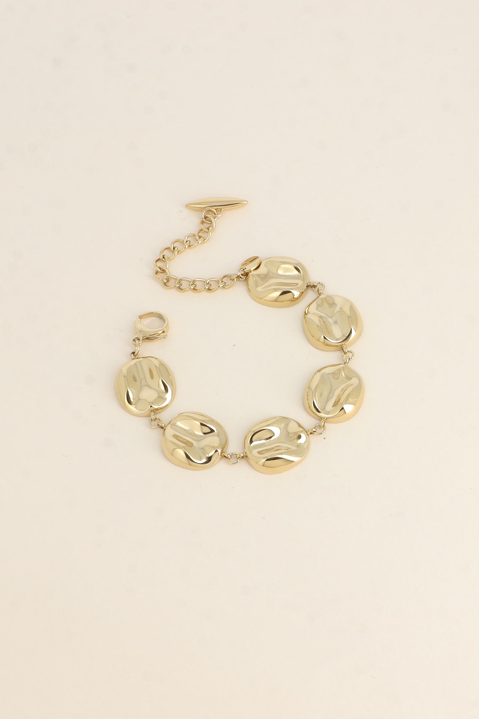 Grossiste Bohm - Bracelet Hestia - maillons ronds incurvés et martelés