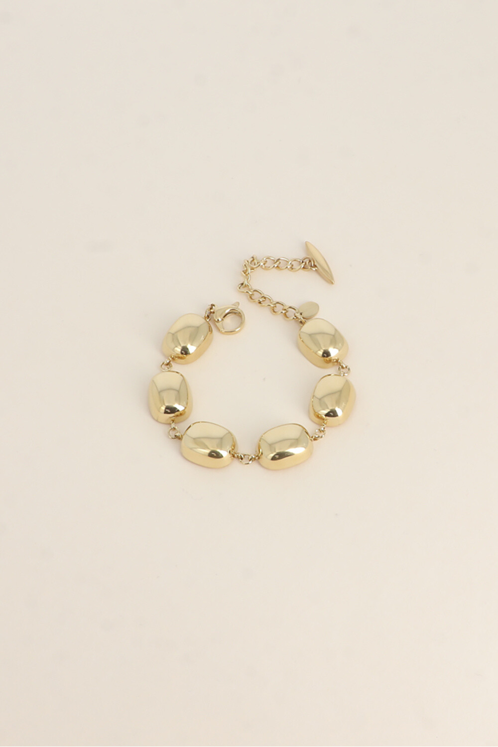 Grossista Bohm - Bracciale - Collegamenti rettangolari curvi e martellati