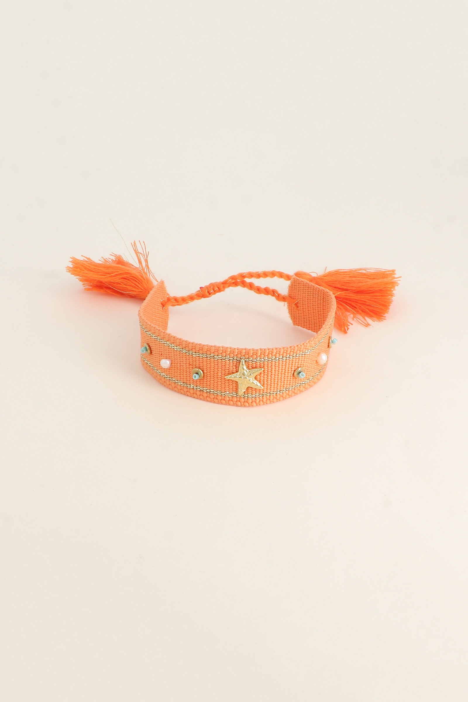 Mayorista Bohm - Pulsera de tela deslizante en esmalte y óxidos de circonio y pompones