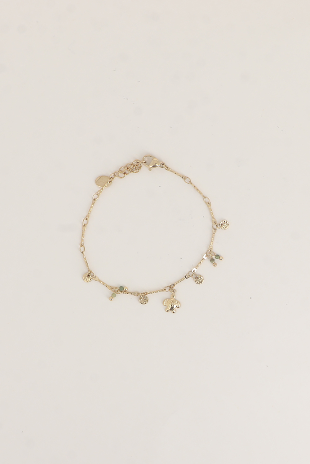 Grossiste Bohm - Bracelet - tortue, pastilles texturées, pierres naturelles